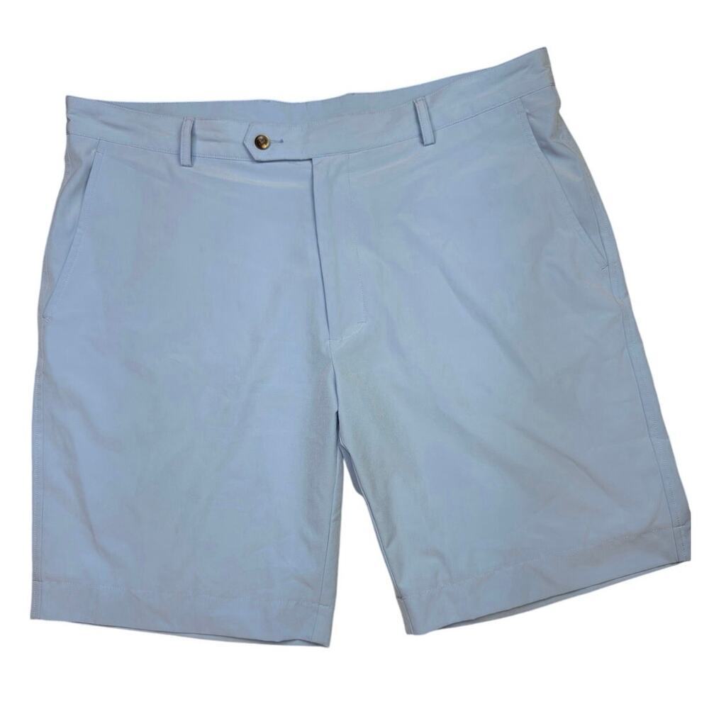 F&G Tech Mens Light Blue Golf Shorts Size 38 Performance Mesh Lined Activewear